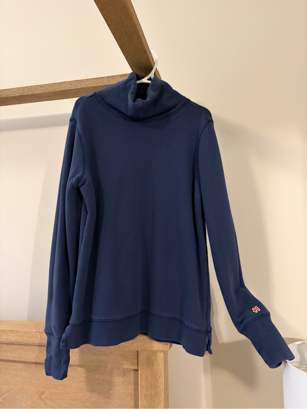 Cozy Navy funnel neck Tunic Sweatshirt -